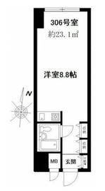 朝日広尾マンション 3階 間取り図