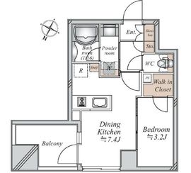 コンフォリア板橋区役所前 401 間取り図
