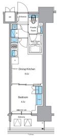プライムアーバン浅草田原町 302 間取り図