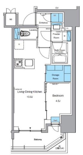 プライムアーバン浅草田原町 904 間取り図