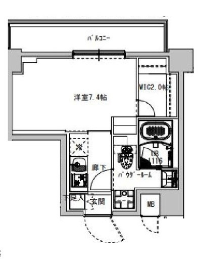 S-RESIDENCE木場fluspark (エスレジデンス木場フルスパーク) 205 間取り図