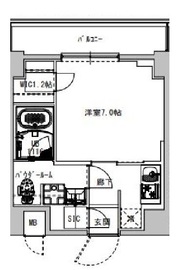 S-RESIDENCE木場fluspark (エスレジデンス木場フルスパーク) 504 間取り図