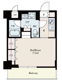 S-RESIDENCE木場fluspark (エスレジデンス木場フルスパーク) 703 間取り図