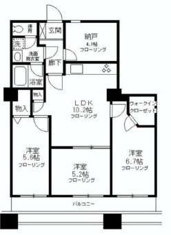 晴海ビュータワー（晴海アイランドトリトンスクエアビュータワー） 13階 間取り図