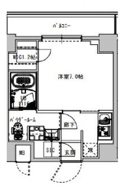 S-RESIDENCE木場fluspark (エスレジデンス木場フルスパーク) 902 間取り図