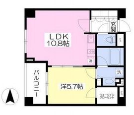 コートレアル三田綱町 406 間取り図