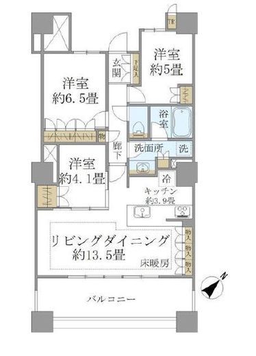 ブリリア有明スカイタワー 17階 間取り図
