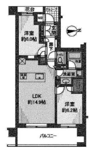 アトラス中野南台 4階 間取り図