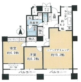 西戸山タワーホウムズ 4階 間取り図