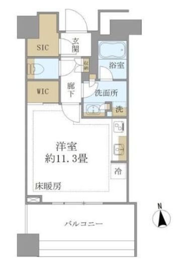 白金ザ・スカイ 13階 間取り図