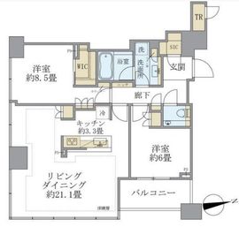 白金ザ・スカイ 17階 間取り図
