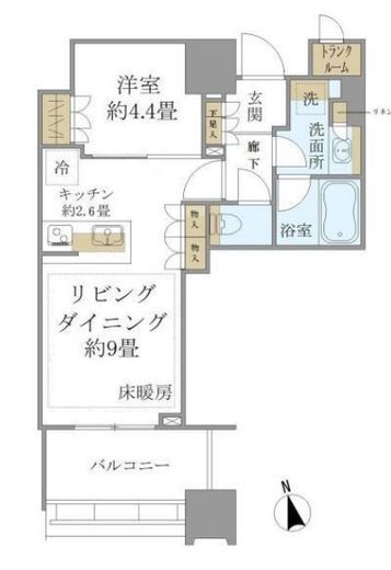 白金ザ・スカイ 10階 間取り図