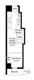 ロイジェント菊川 503 間取り図