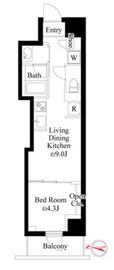 プライマルフロント菊川 1202 間取り図