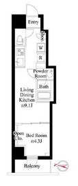 プライマルフロント菊川 1203 間取り図