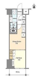 アジュールテラス東陽町 504 間取り図
