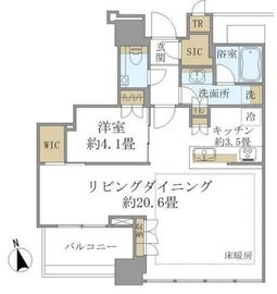 白金ザ・スカイ 14階 間取り図