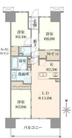 メイツ深川住吉 7階 間取り図