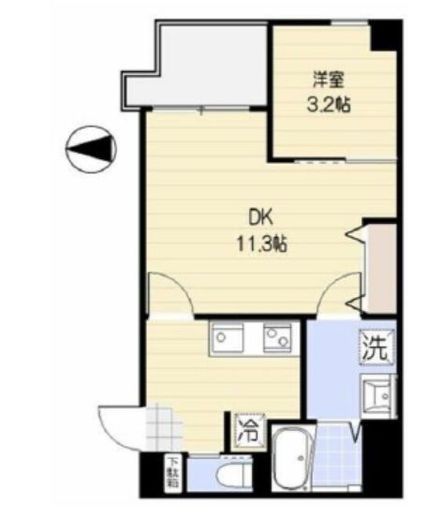 ムジーク北参道 1004 間取り図