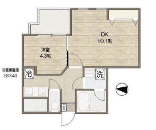 ムジーク北参道 502 間取り図