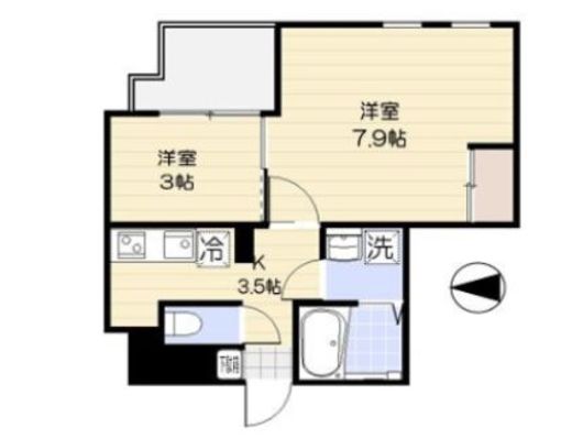 ムジーク北参道 802 間取り図