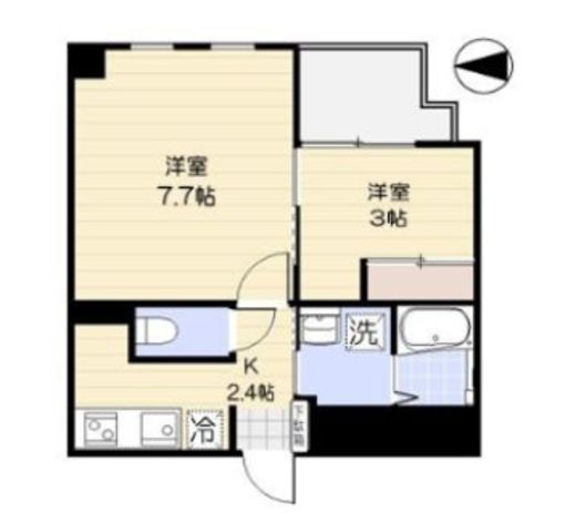 ムジーク北参道 403 間取り図