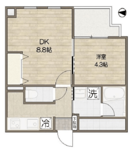 ムジーク北参道 803 間取り図
