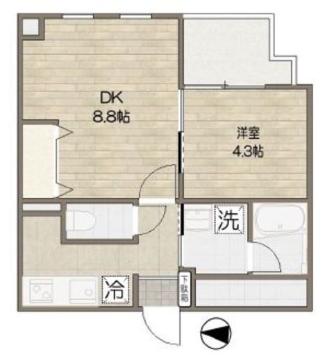 ムジーク北参道 1003 間取り図