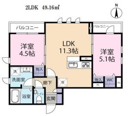 グランソーレ西麻布 102 間取り図