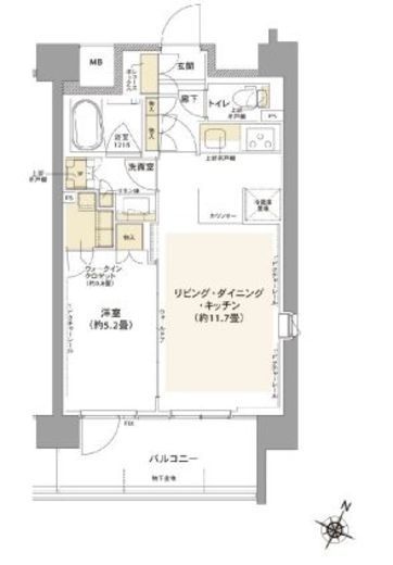 コムレジ赤羽 806 間取り図