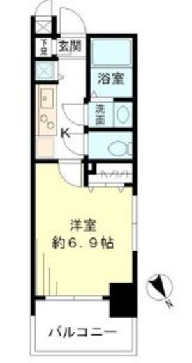 レジデンシア麻布十番 501 間取り図