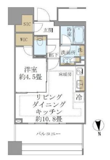 白金ザ・スカイ 5階 間取り図