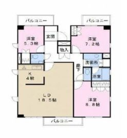 小石川コート 3階 間取り図