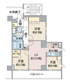 ザ・パークハウス赤羽イーストウイング 2階 間取り図