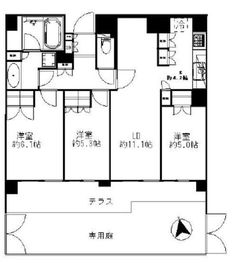 ザ・パークハウス弦巻 1階 間取り図
