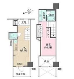 アクシア麻布 9階 間取り図