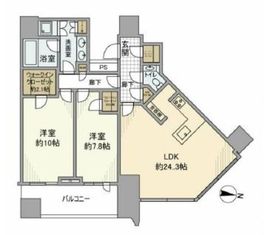 パークコート渋谷ザタワー 22階 間取り図