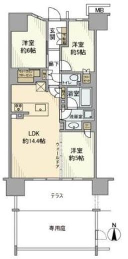 ルネ南砂町リバーフィール 1階 間取り図