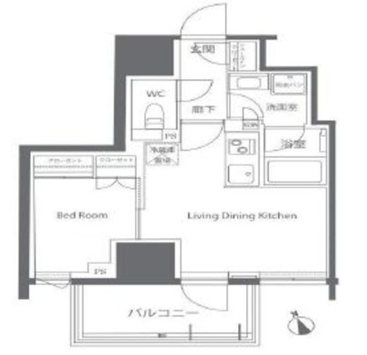 リビオレゾン入船 5階 間取り図