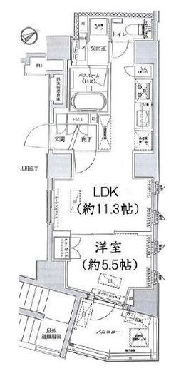 オープンレジデンシア築地 2階 間取り図
