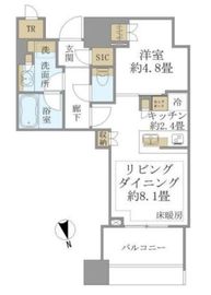 白金ザ・スカイ 8階 間取り図