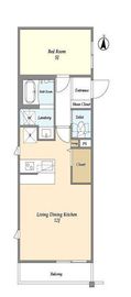 ミレドゥーエ中野 201 間取り図
