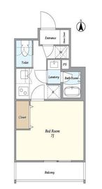 ミレドゥーエ中野 202 間取り図