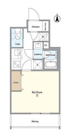 ミレドゥーエ中野 202 間取り図