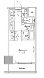 ザ・パークハビオ荏原中延駅前 405 間取り図