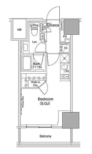 ザ・パークハビオ荏原中延駅前 610 間取り図