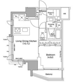 ザ・パークハビオ荏原中延駅前 1207 間取り図