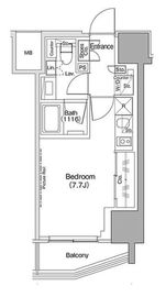 ザ・パークハビオ荏原中延駅前 1212 間取り図