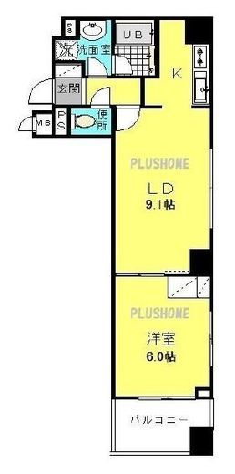 ブリリア文京動坂上 3階 間取り図