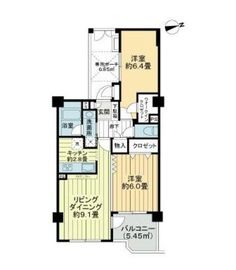 ライオンズガーデン笹塚 2階 間取り図